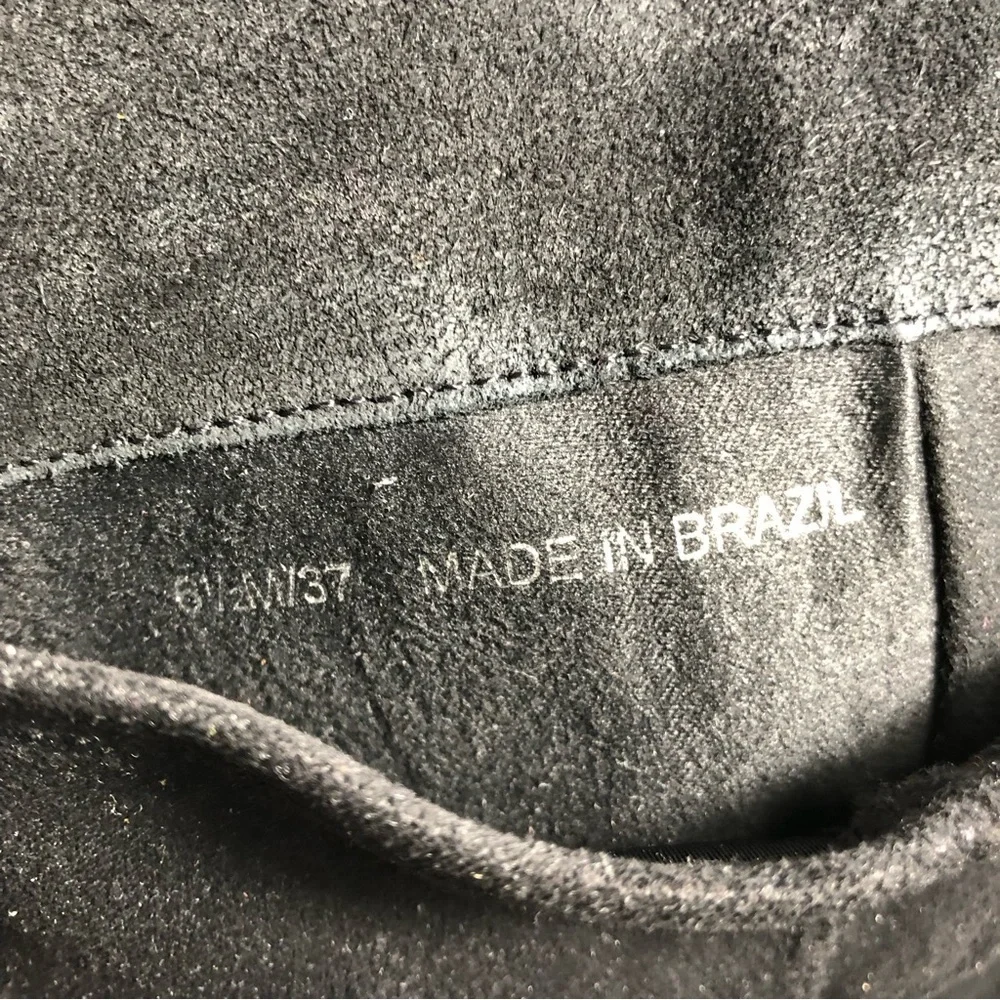NEW Lucky Brand Calypso Over-The-Knee Boot in Black Suede Fabric Combo size 6.5